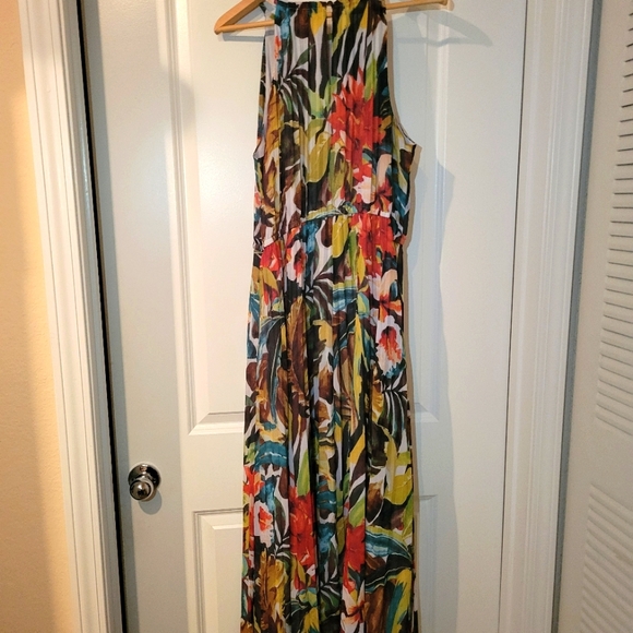 Chicos Tropical Maxi Dress Great for Vacations size 3.5 / women's plus size 18 - Picture 5 of 8